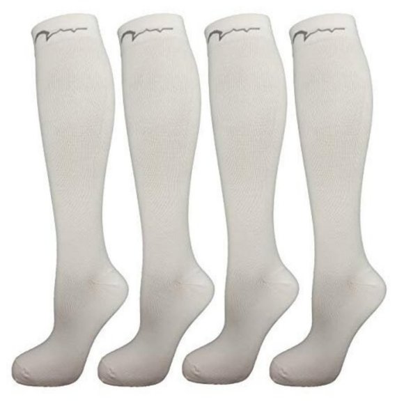 4 Pair Extra Soft Large/X-Large White Compression - Picture 1 of 7
